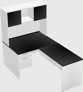 L-shaped office desk