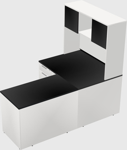 L-shaped office desk