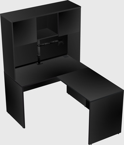 L-shaped office desk