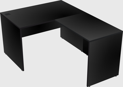 L-shaped office desk