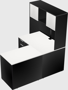 L-shaped office desk