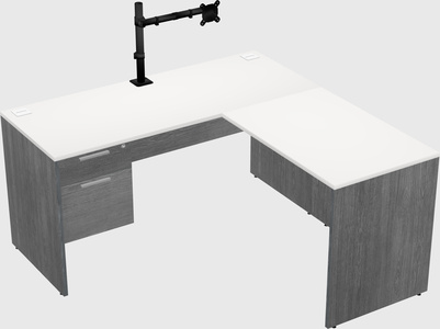 L-shaped office desk