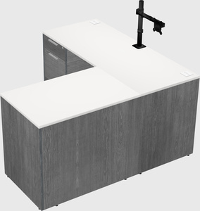 L-shaped office desk