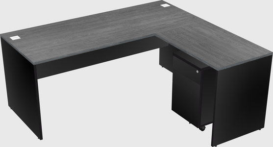 L-shaped office desk