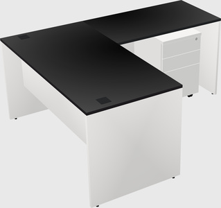 L-shaped office desk