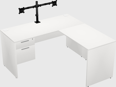 L-shaped office desk