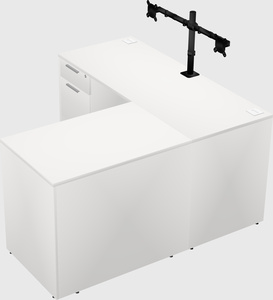 L-shaped office desk