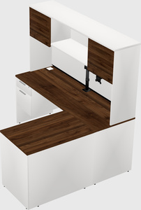 L-shaped office desk