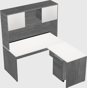 L-shaped office desk