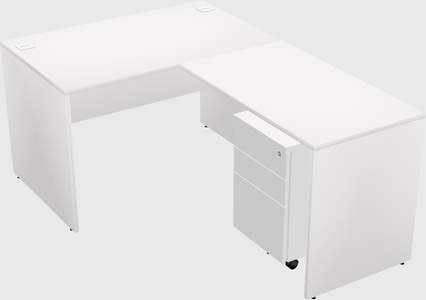 L-shaped office desk