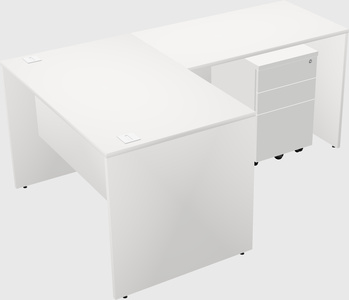L-shaped office desk
