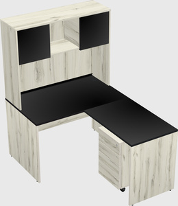 L-shaped office desk