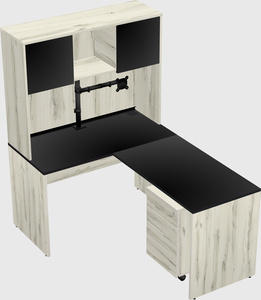 L-shaped office desk