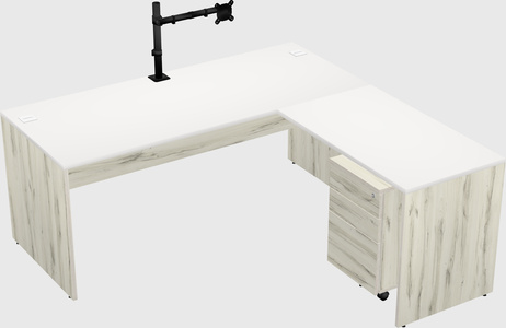 L-shaped office desk