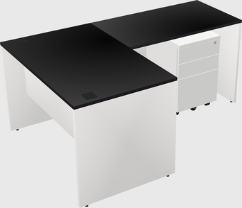 L-shaped office desk