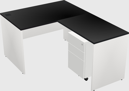L-shaped office desk