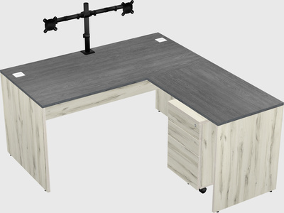 L-shaped office desk
