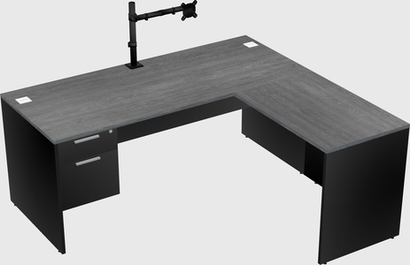 L-shaped office desk
