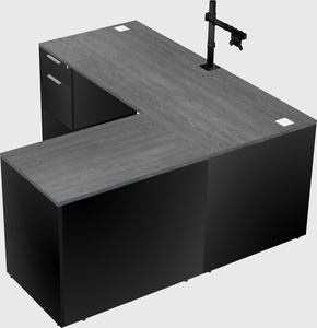 L-shaped office desk