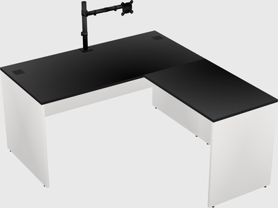 L-shaped office desk