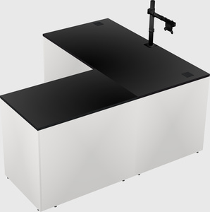 L-shaped office desk