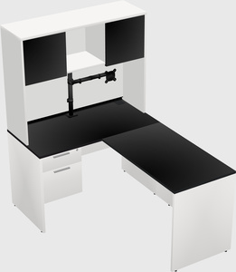 L-shaped office desk