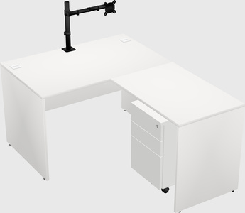 L-shaped office desk