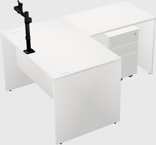 L-shaped office desk