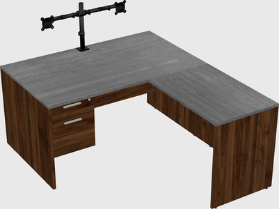 L-shaped office desk