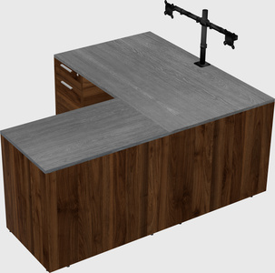 L-shaped office desk