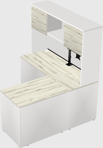 L-shaped office desk