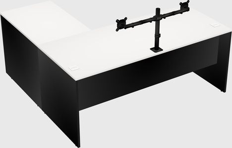 L-shaped office desk