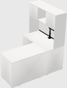 L-shaped office desk