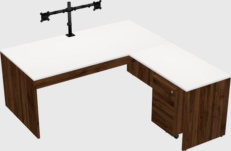 L-shaped office desk
