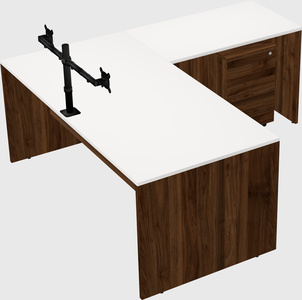 L-shaped office desk