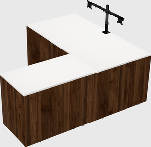 L-shaped office desk
