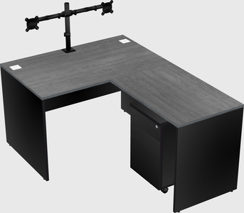 L-shaped office desk