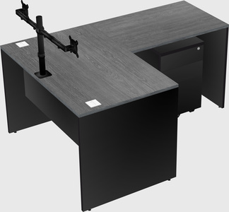 L-shaped office desk