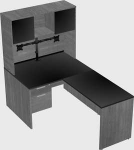 L-shaped office desk