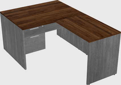 L-shaped office desk