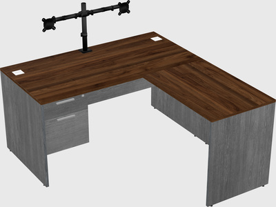 L-shaped office desk