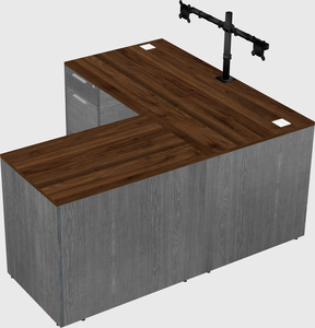 L-shaped office desk
