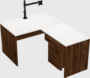 L-shaped office desk