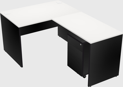 L-shaped office desk