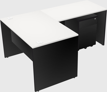 L-shaped office desk