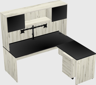 L-shaped office desk