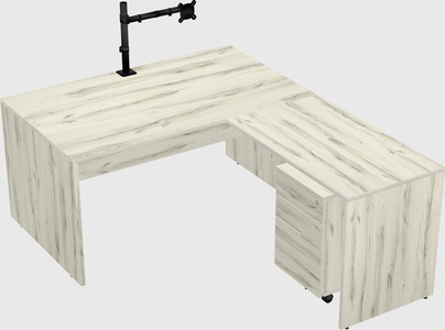 L-shaped office desk
