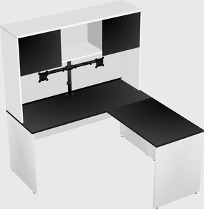 L-shaped office desk