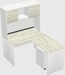 L-shaped office desk