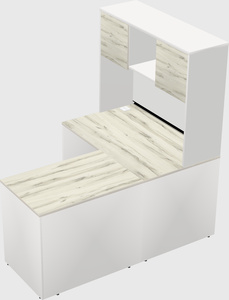 L-shaped office desk